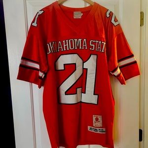 NCAA Gridiron Great Throwback Barry Sanders Oklahoma State #21 Jersey (L)